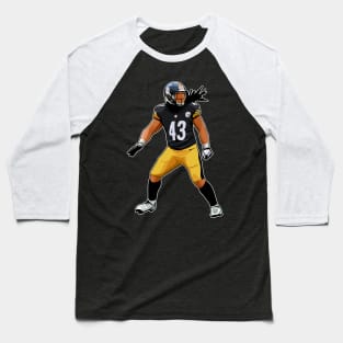 Troy Polamalu #43 Pursues The Play Baseball T-Shirt